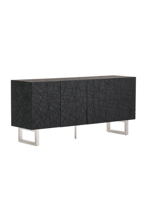 Black Ash 4-Door Sideboard | OROA Modern Kenda | Oroa.com