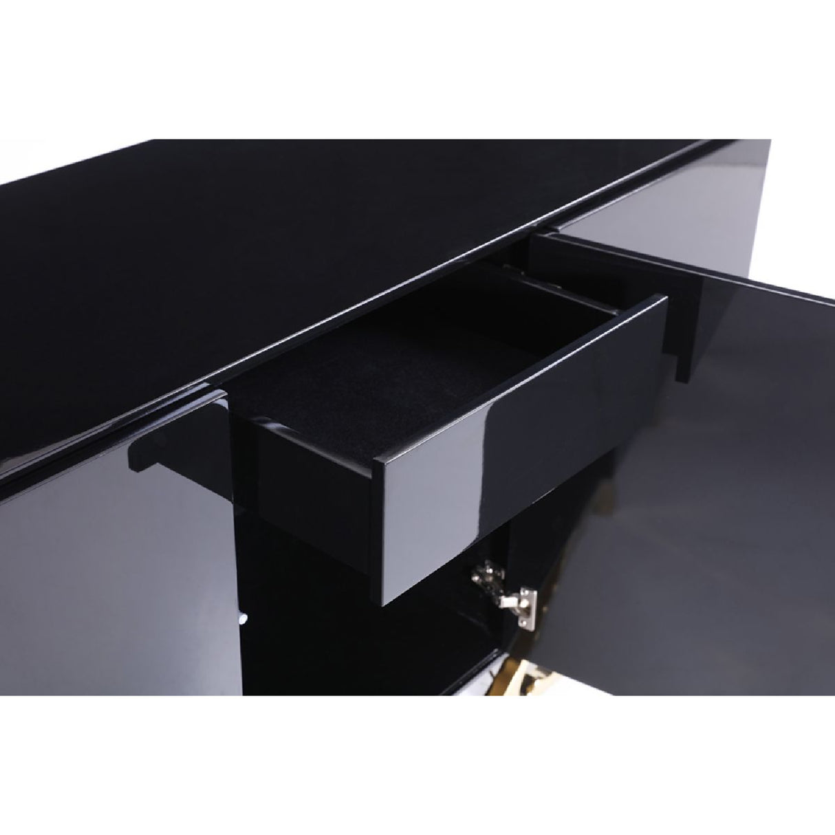 Black Finish 4-Door Sideboard | OROA Modern Legend