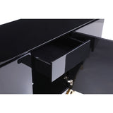 Black Finish 4-Door Sideboard | OROA Modern Legend