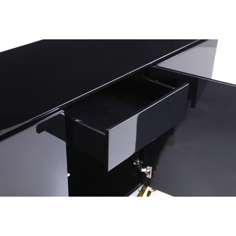 Black Finish 4-Door Sideboard | OROA Modern Legend