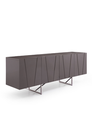 Gray Lacquered 4-Door Sideboard | OROA Modern Chrysler | Oroa.com