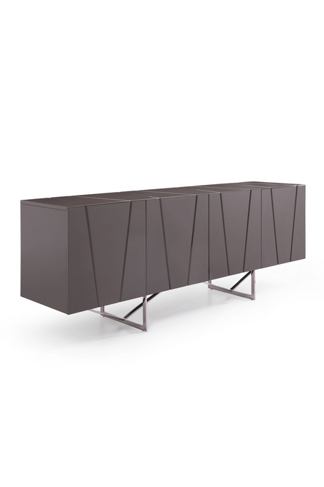Gray Lacquered 4-Door Sideboard | OROA Modern Chrysler | Oroa.com