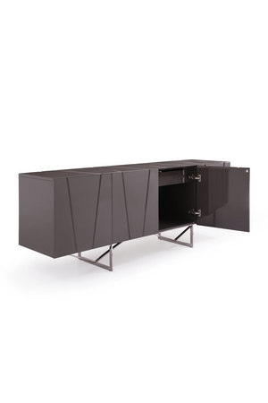 Gray Lacquered 4-Door Sideboard | OROA Modern Chrysler | Oroa.com