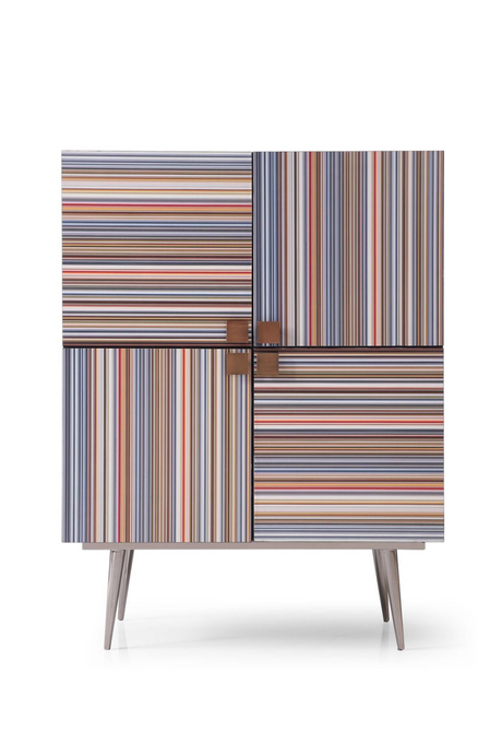 Multicolored 4-Door Wine Cabinet | OROA Modern Macoy | Oroa.com