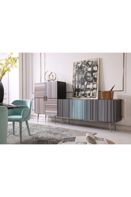 Multicolored 4-Door Wine Cabinet | OROA Modern Macoy | Oroa.com