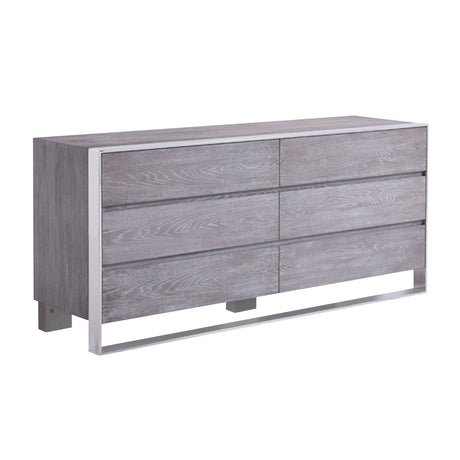 Gray Elm 6-Drawer Dresser | OROA Modern Arlene