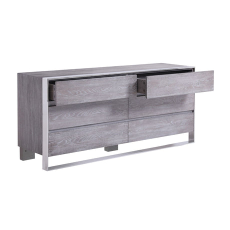 Gray Elm 6-Drawer Dresser | OROA Modern Arlene