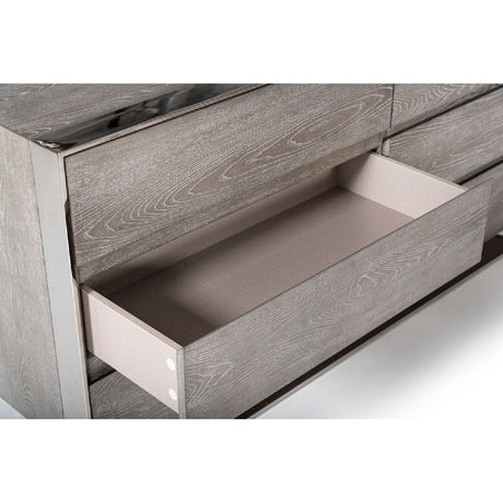Gray Elm 6-Drawer Dresser | OROA Modern Arlene