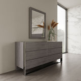 Gray Elm 6-Drawer Dresser | OROA Modern Arlene
