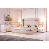 White & Gold 6-Drawer Dresser | OROA Modern Aspen