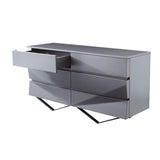 6-Drawer Matte Gray Dresser | OROA Modern Duke