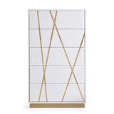 White 5-Drawer Chest | OROA Modern Nixa