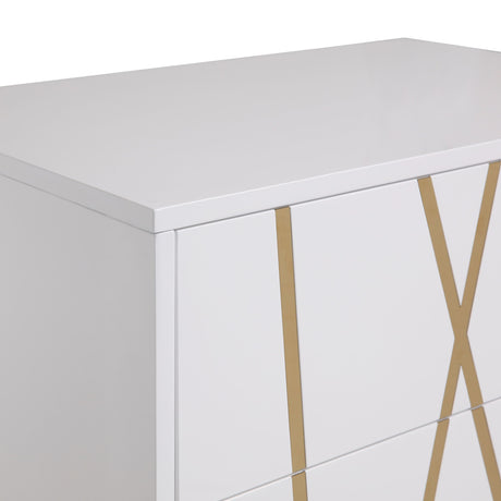 White 5-Drawer Chest | OROA Modern Nixa