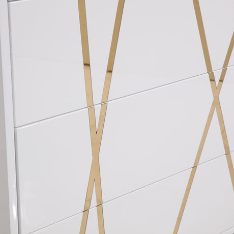 White 5-Drawer Chest | OROA Modern Nixa