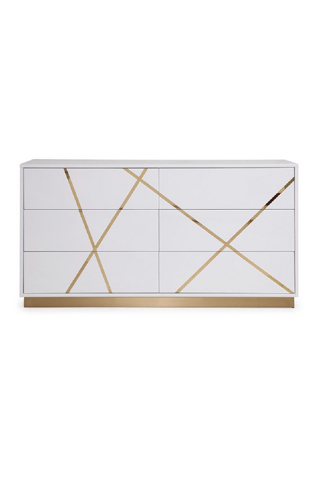 Glossy White 6-Drawer Dresser | OROA Modern Nixa | Oroa.com