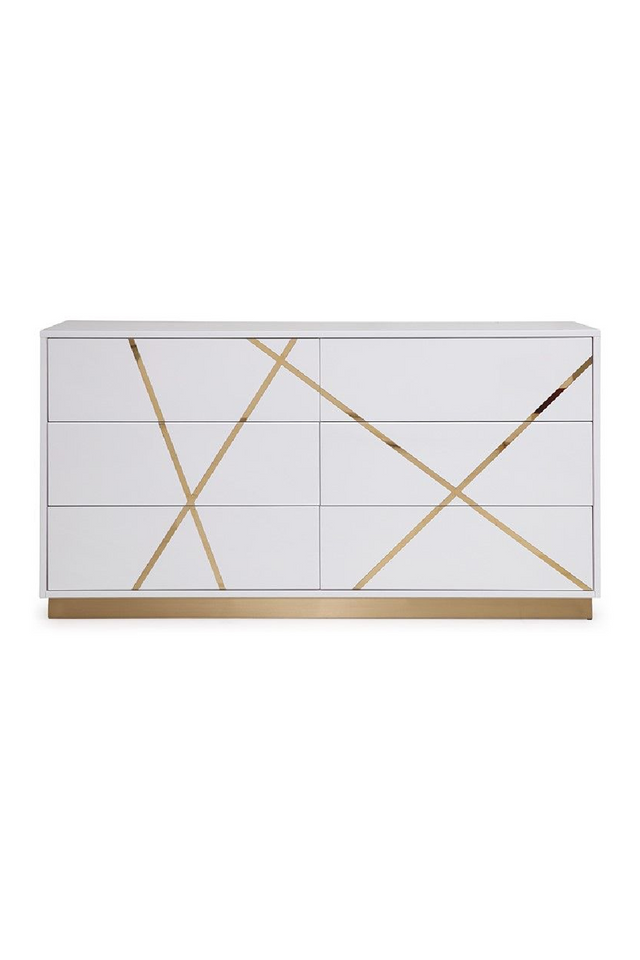 Glossy White 6-Drawer Dresser | OROA Modern Nixa | Oroa.com
