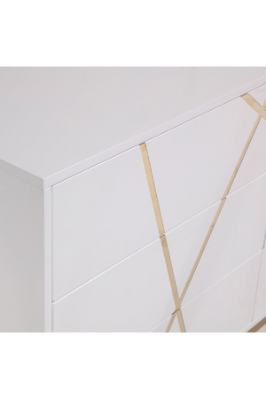 Glossy White 6-Drawer Dresser | OROA Modern Nixa | Oroa.com