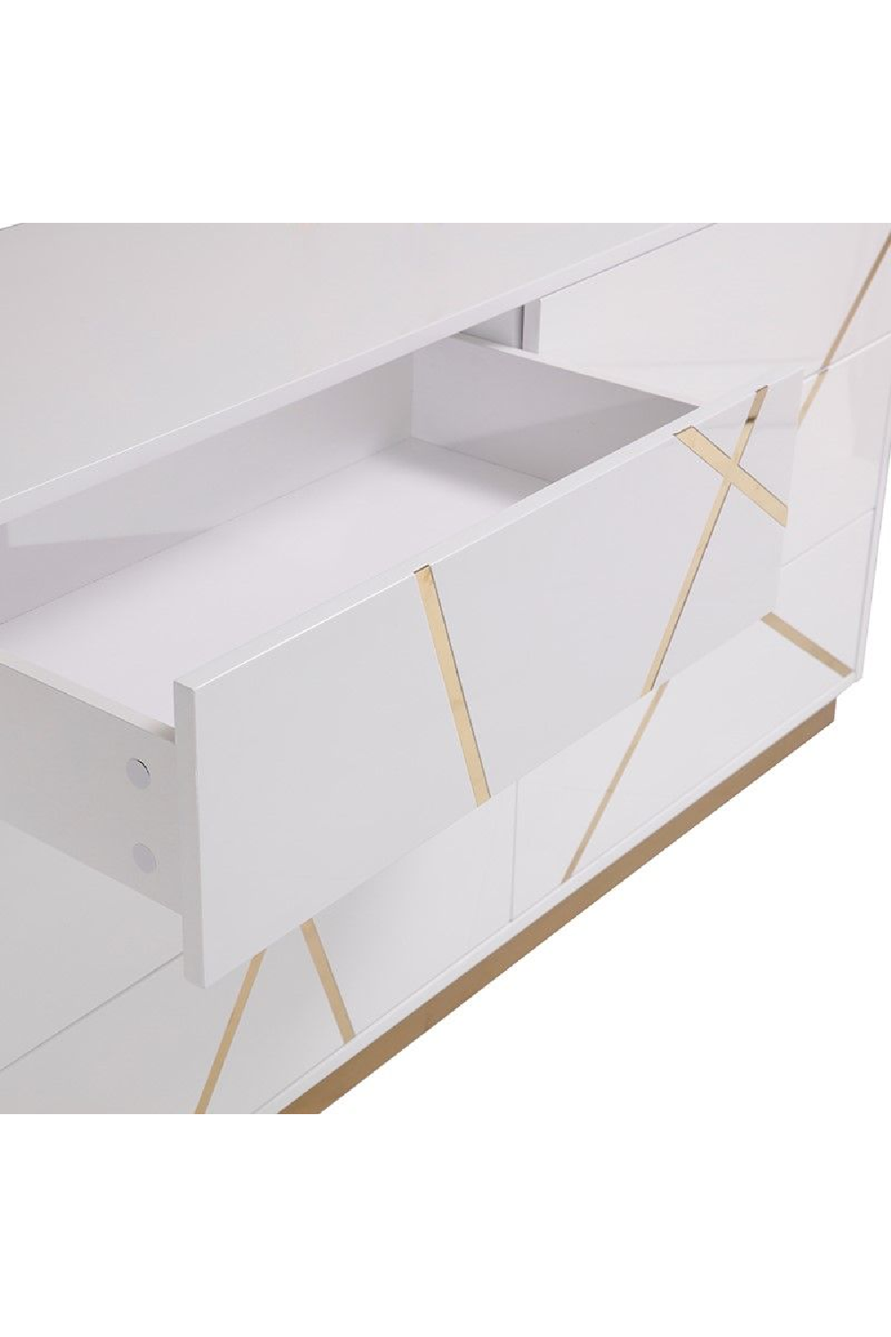 Glossy White 6-Drawer Dresser | OROA Modern Nixa | Oroa.com