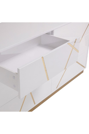 Glossy White 6-Drawer Dresser | OROA Modern Nixa | Oroa.com