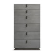 Gray Crackle 6-Drawer Chest by OROA Modern Buckley