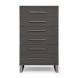 Gray Slatted 6-Drawer Chest by OROA Modern Splendor