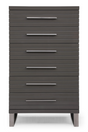 Gray Slatted 6-Drawer Chest | OROA Modern Splendor | Oroa.com