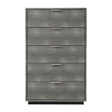 Dark Shagreen 5-Drawer Chest by OROA Modern Dynasty