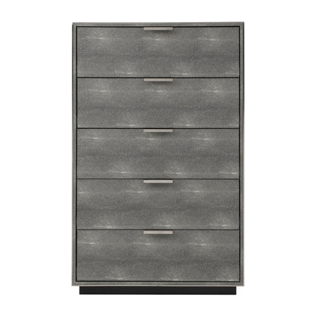Dark Shagreen 5-Drawer Chest by OROA Modern Dynasty