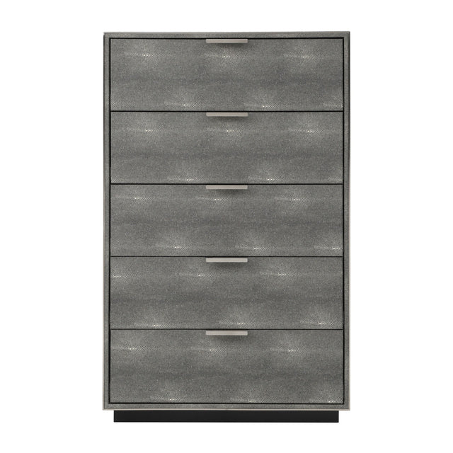 Dark Shagreen 5-Drawer Chest by OROA Modern Dynasty