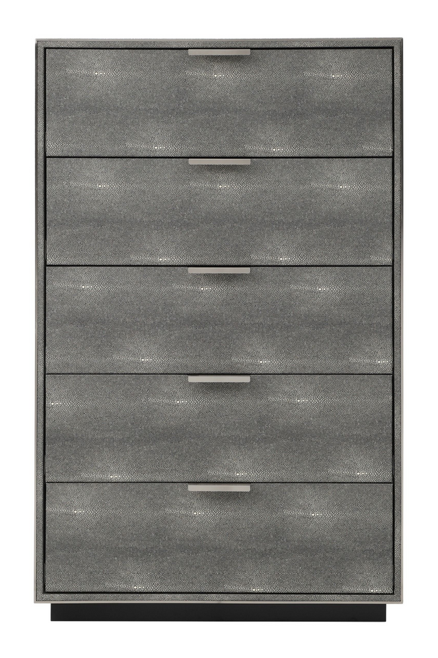 Dark Shagreen 5-Drawer Chest | OROA Modern Dynasty | Oroa.com