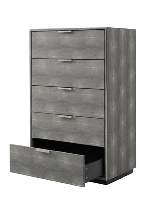 Dark Shagreen 5-Drawer Chest | OROA Modern Dynasty | Oroa.com