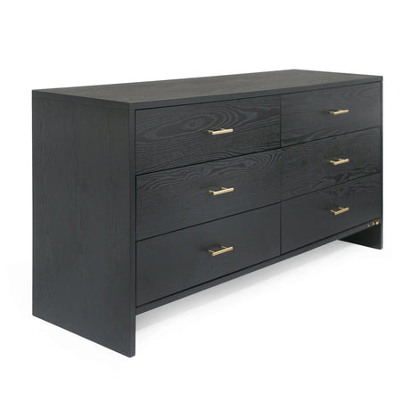 Modern European furniture - Gray Ash 6-Drawer Dresser - www.oroa.com