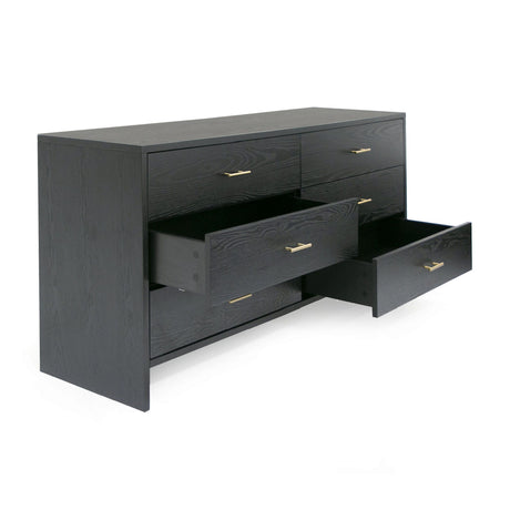 Modern European furniture - Gray Ash 6-Drawer Dresser - www.oroa.com