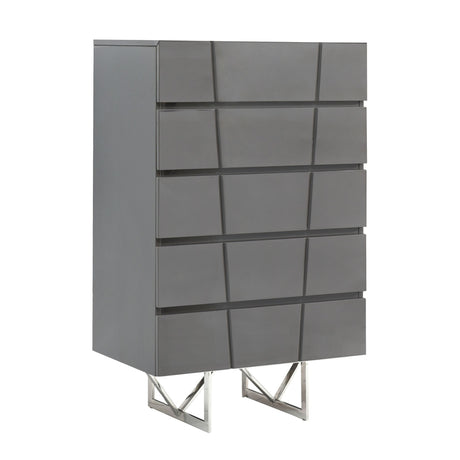 Gray 5-Drawer Chest | OROA Modern Chrysler