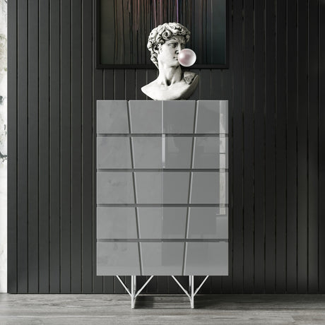 Gray 5-Drawer Chest | OROA Modern Chrysler