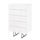White Gloss 5-Drawer Chest | OROA Modern Chrysler