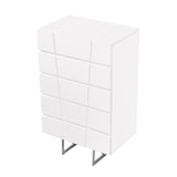 White Gloss 5-Drawer Chest | OROA Modern Chrysler