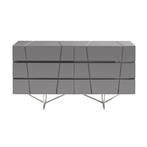 Modern European furniture - Gray 6-Drawer Dresser - www.oroa.com