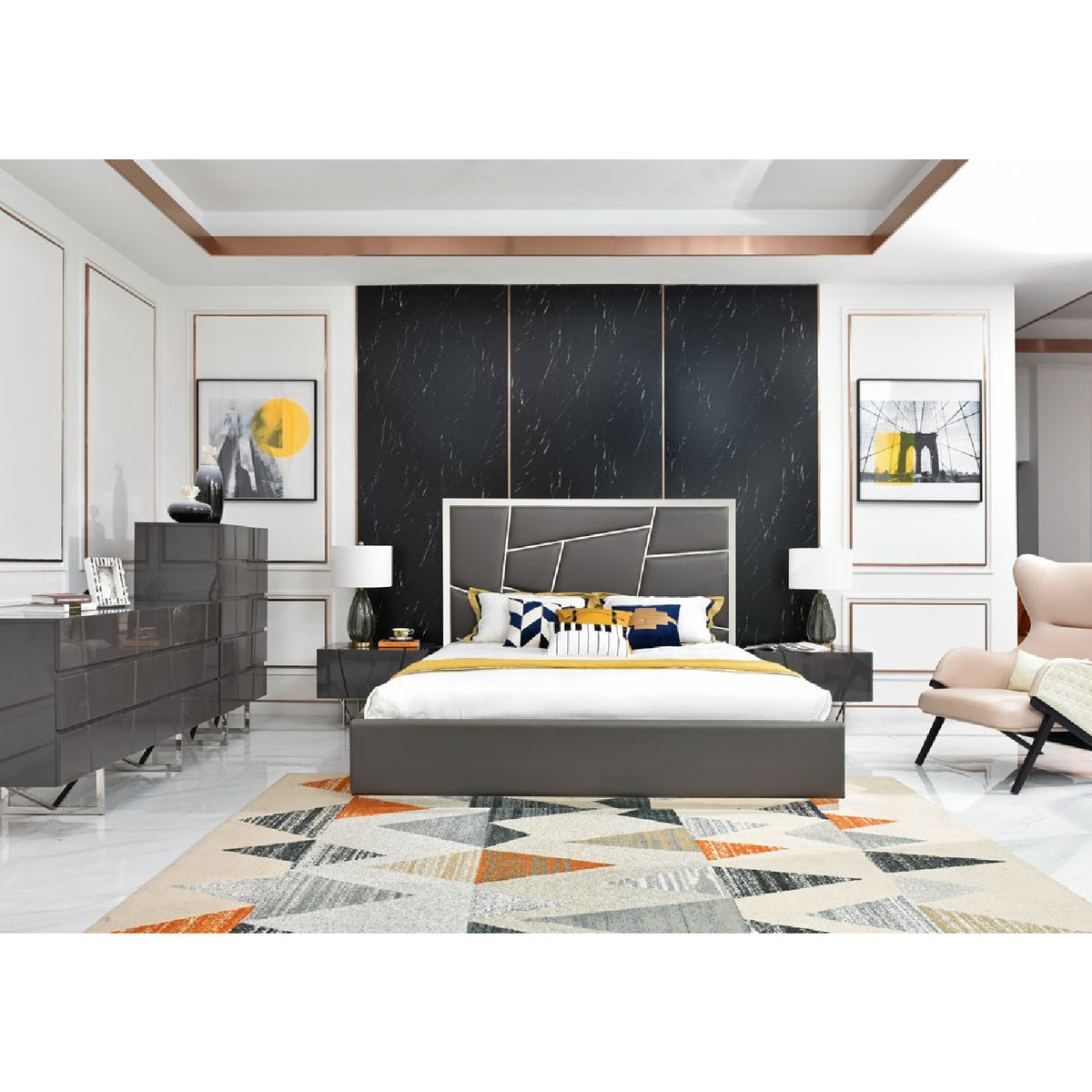 Gray 6-Drawer Dresser | OROA Modern Chrysler