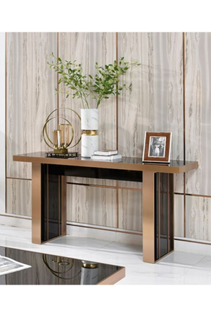 Black Glass Console Table | OROA Modern Cartier | Oroa.com