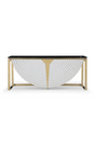Gold-Framed Black Marble Console | OROA Modern Flavio | Oroa.com