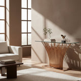 Rosegold Base Console Table | OROA Modern Paxton