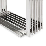 White Marble & Stainless Steel Console Table | OROA Modern Kingsley