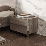 Gray Elm 4-Drawer Nightstand | OROA Modern Arlene