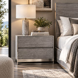 Gray Elm 4-Drawer Nightstand | OROA Modern Arlene