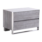 Gray Elm 4-Drawer Nightstand | OROA Modern Arlene