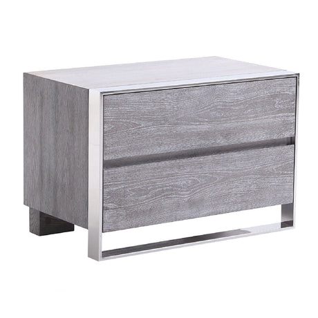 Gray Elm 4-Drawer Nightstand | OROA Modern Arlene