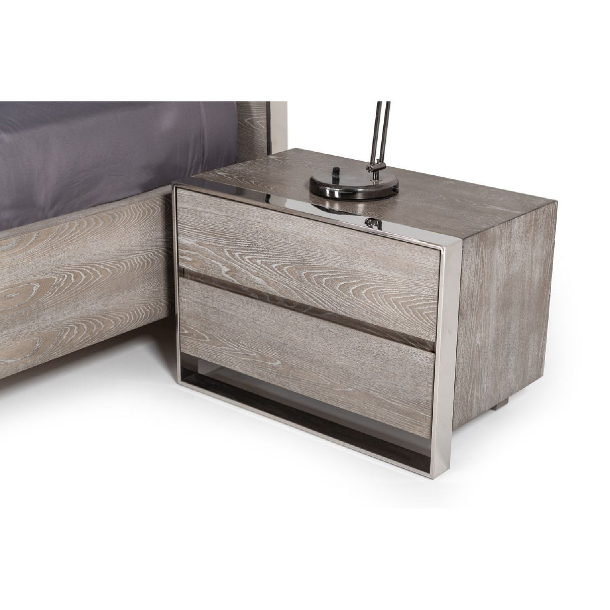 Gray Elm 4-Drawer Nightstand | OROA Modern Arlene