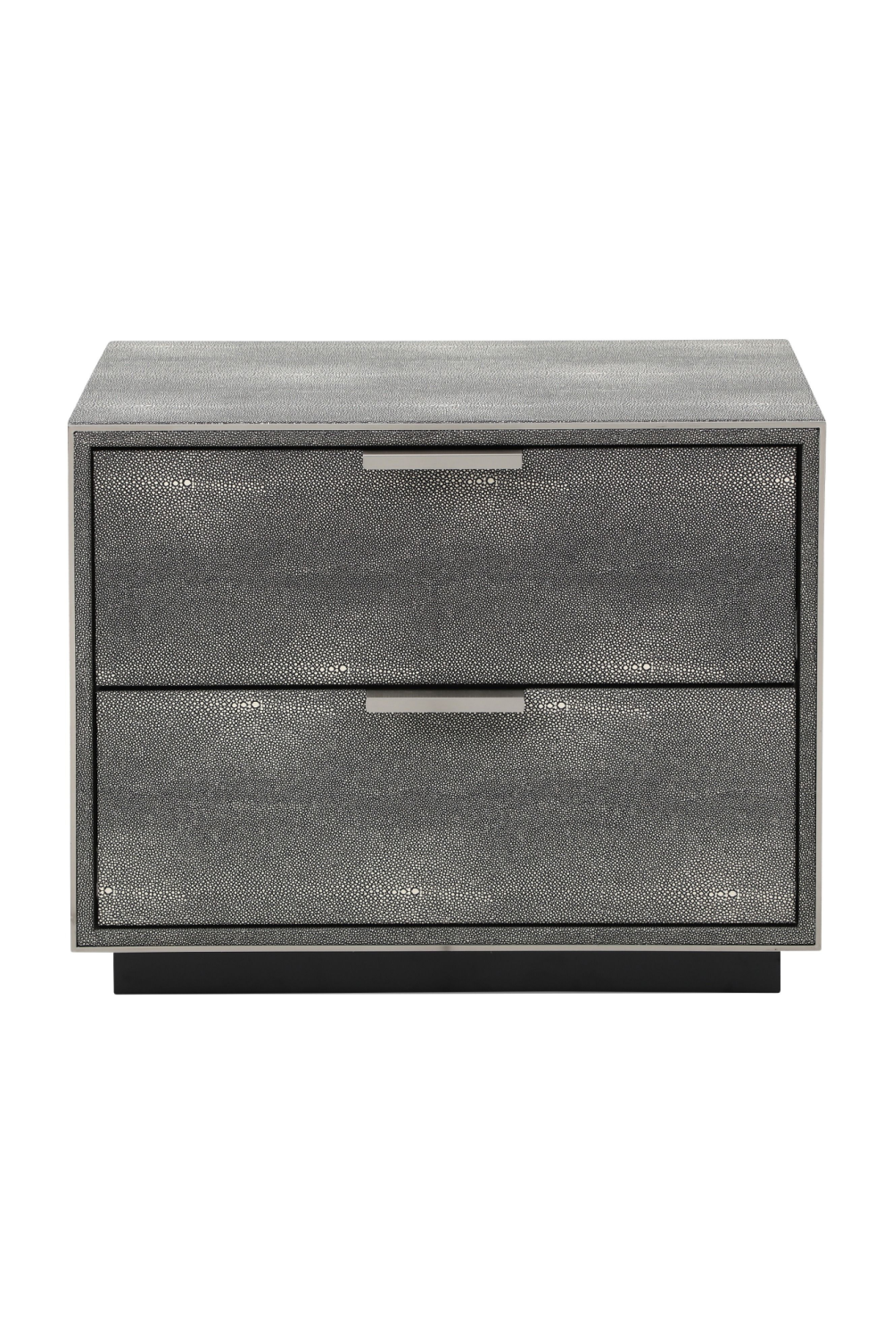 Dark Shagreen 2-Drawer Nightstand | OROA Modern Dynasty | Oroa.com
