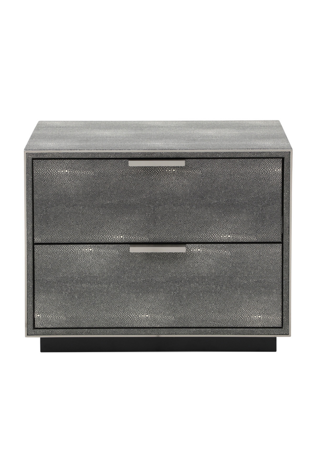 Dark Shagreen 2-Drawer Nightstand | OROA Modern Dynasty | Oroa.com
